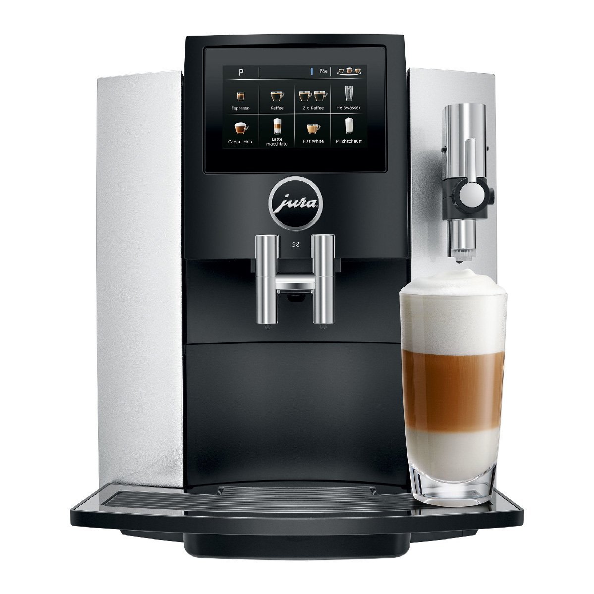 Jura S8 Super Automatic Coffee & Espresso Machine (Moonlight Silver) – OPEN BOX