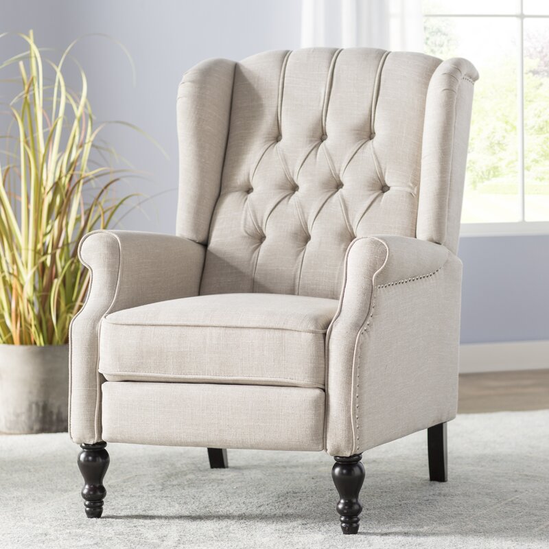 Albertine 75Cm Wide Manual Wingback Chair Recliner