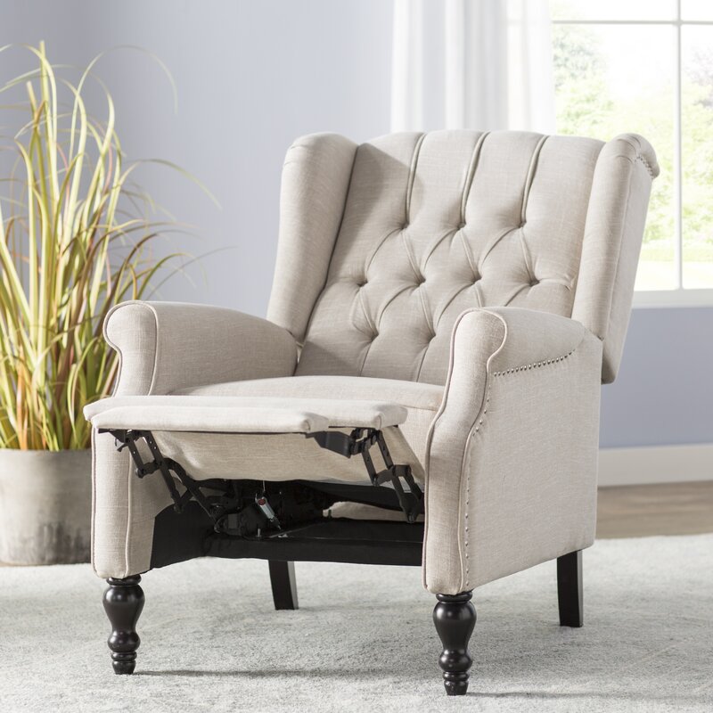 Albertine 75Cm Wide Manual Wingback Chair Recliner