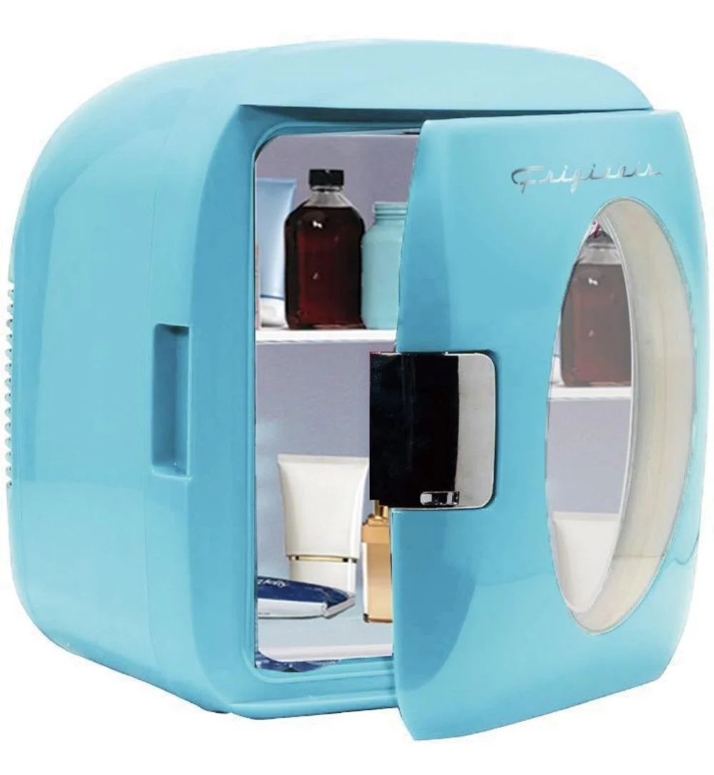 Portable Retro 12-Can Mini Fridge EFMIS462, Blue