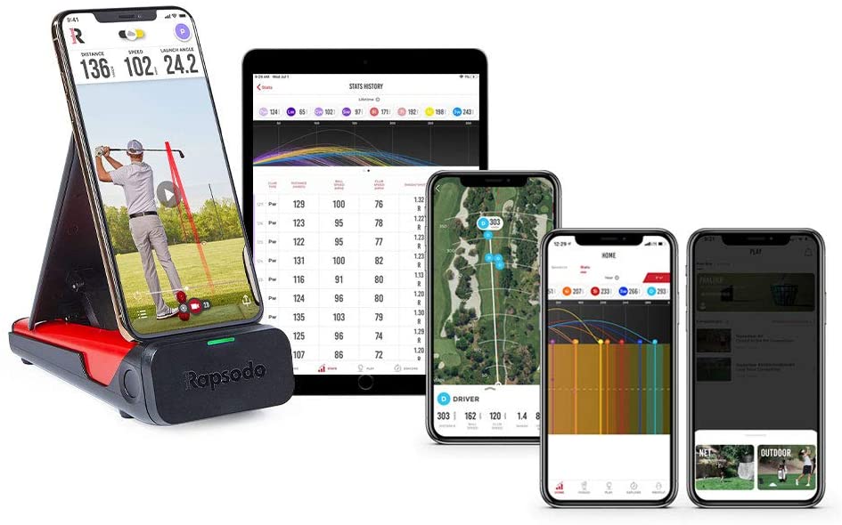 Rapsodo Mobile Launch Monitor for Golf Indoor and Outdoor Use with GPS Satellite View and Professional Level Accuracy, iPhone & iPad Only
