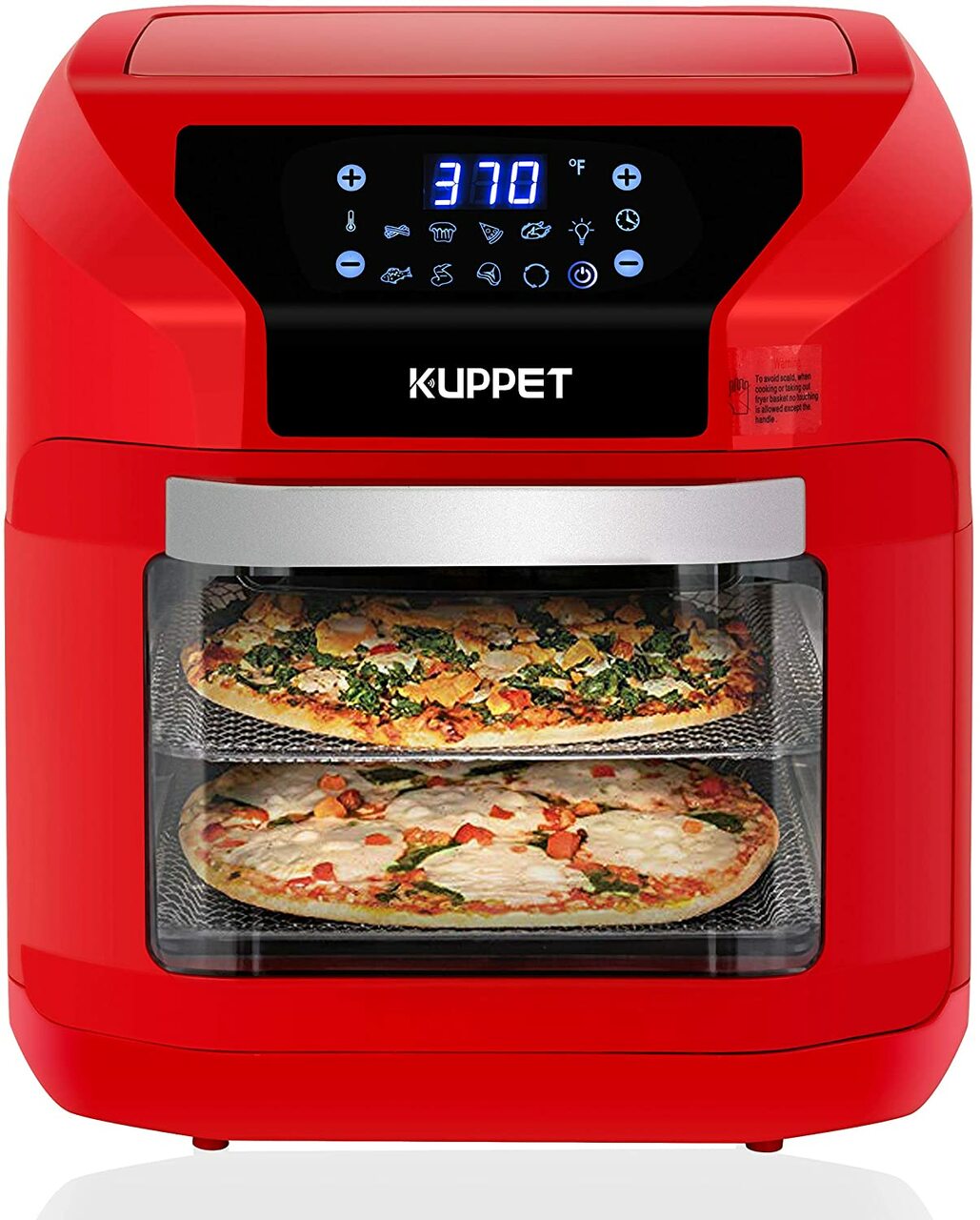 Air Fryer 10QT KUPPET Electric Hot Air Fryer, Roasting, Reheating & Dehydrating, Touch Screen Oven Oilless Cooker