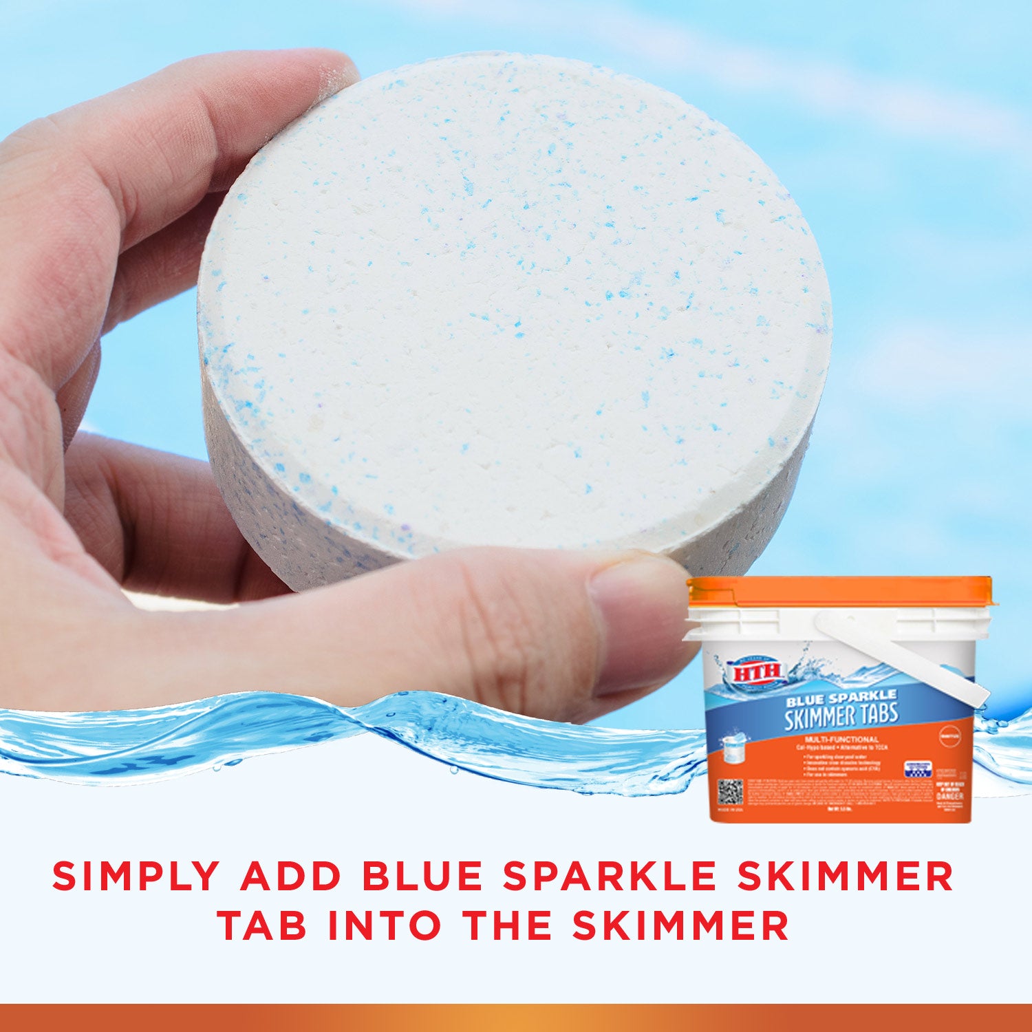 Blue Sparkle Skimmer Tablets for Swimming Pools, 5.5LB