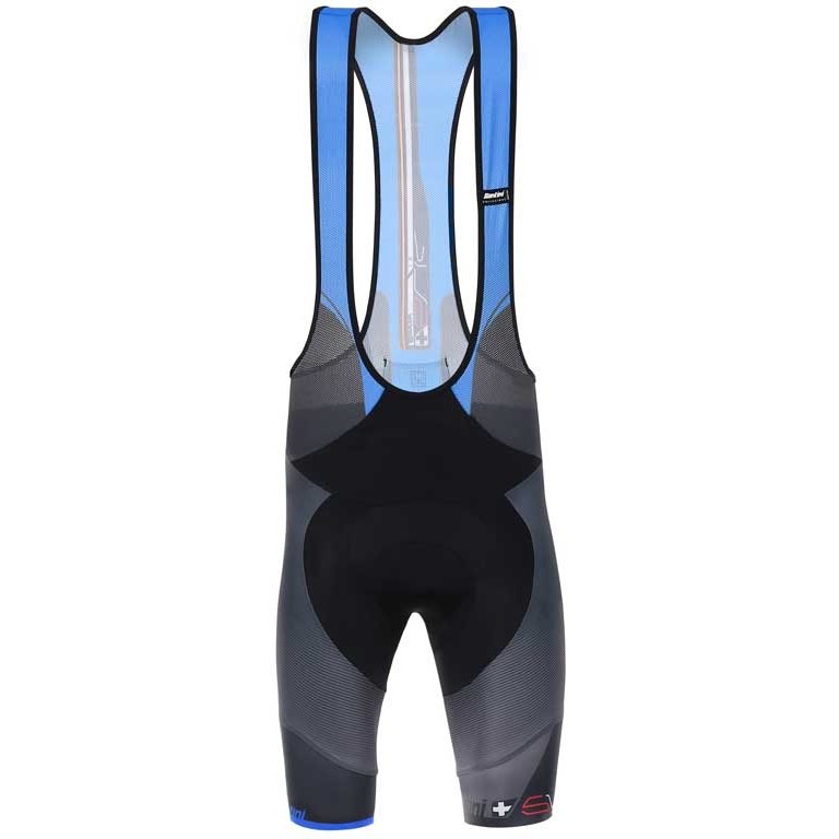 2017 Santini Sleek Plus 1.0 Blue-Black Cycling Bib Shorts
