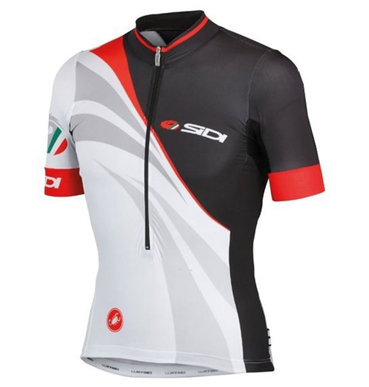 2017 Sidi Black-White Cycling Jersey And Bib Shorts Set