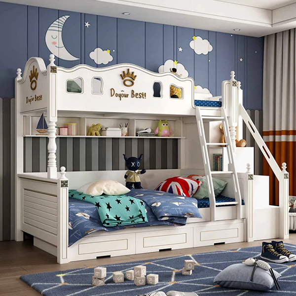 High and low bed bunk wooden bed multifunctional combination children's bed double-layer two-layer bunk bed