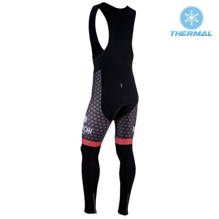 2017 Bianchi Petreso Black-Red Thermal Cycling Bib Pants