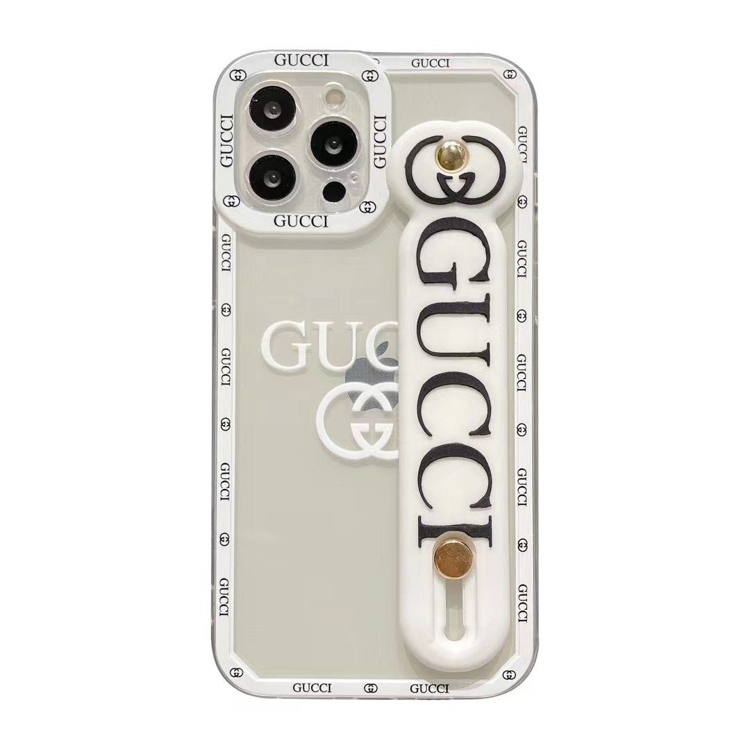 GG Letter Frame with Waistband Phone Case For iPhone