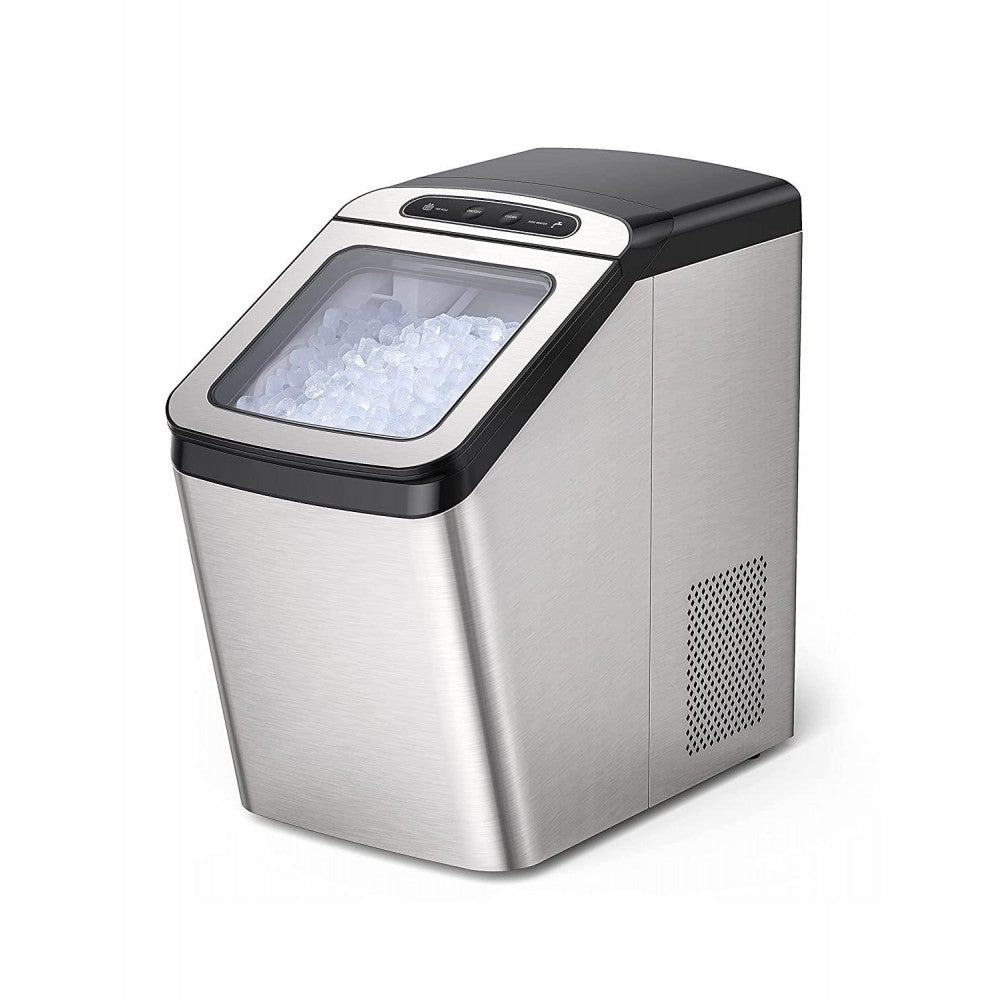 RaySonics Nugget Ice Maker for Countertop,Makes 26lb Sonic Ice per Day, Crunchy Pebble Ice Maker Machine with 3.3lb Ice Bin and Scoop, Self-Cleaning