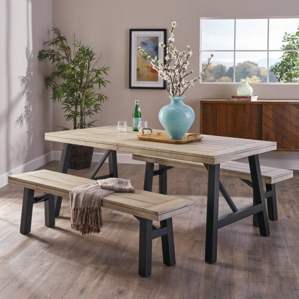 4 – Person Acacia Solid Wood Dining Set
