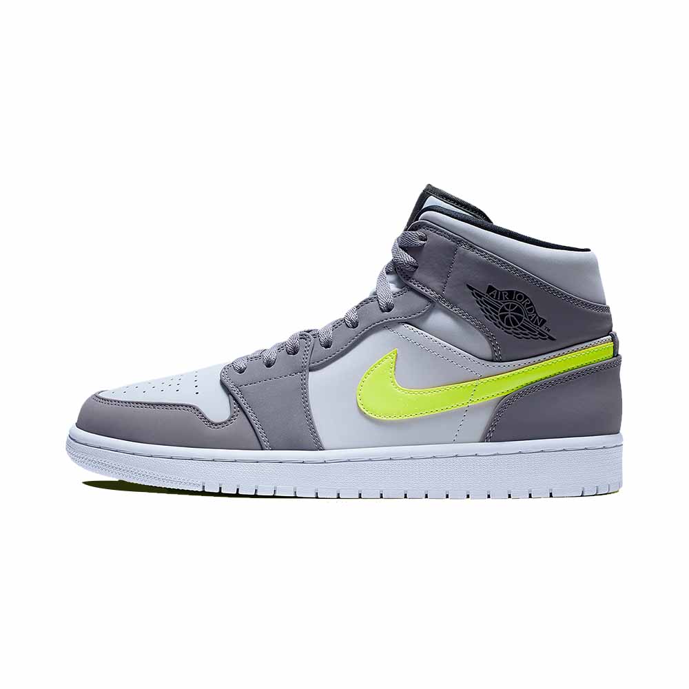 Jordan Air Jordan 1 Mid  ‘ Grey Volt ‘ 554724-072