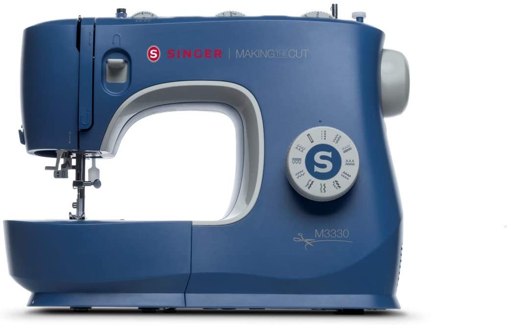 SINGER | M3330 Making The Cut Sewing Machine with 97 Stitch Applications, Blue