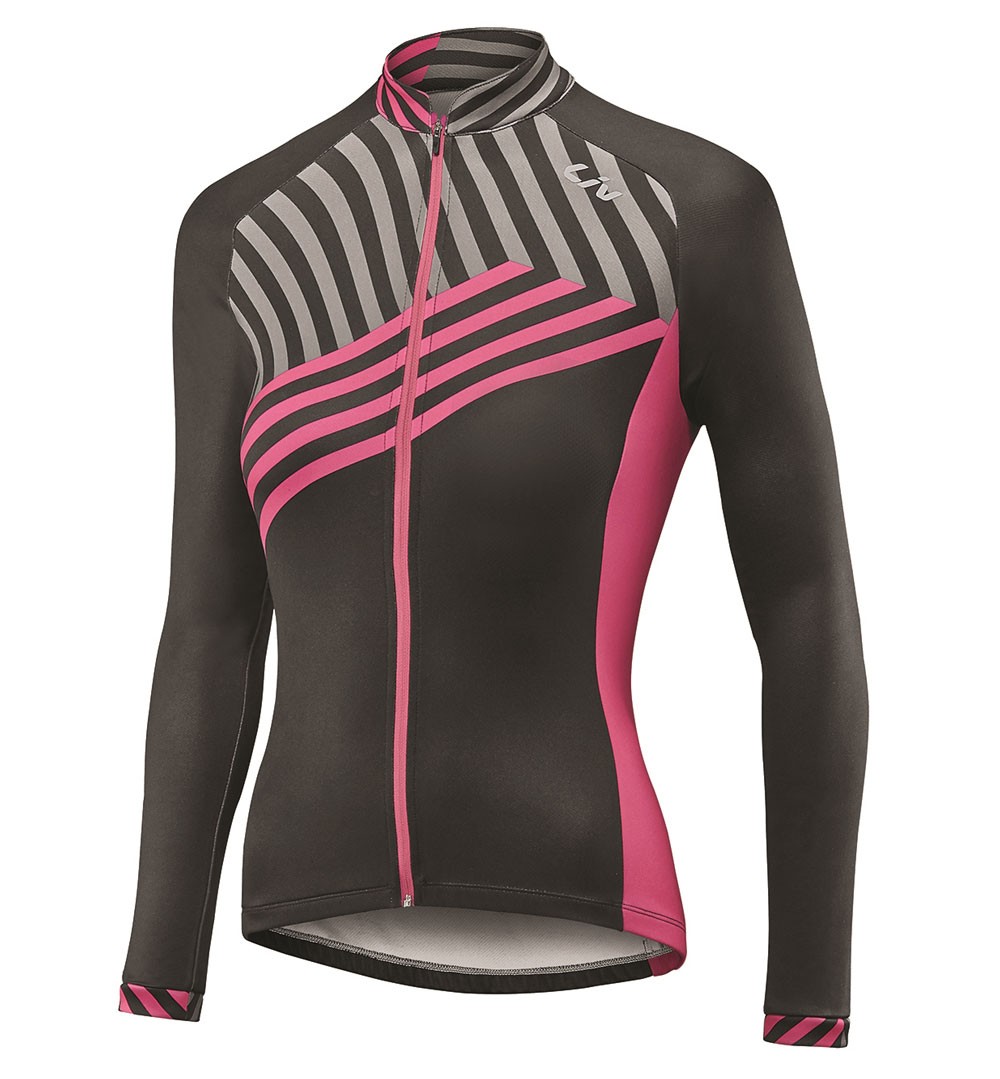 2017 Liv Accelerate Women's Black-Pink Long Sleeve Cycling Jersey