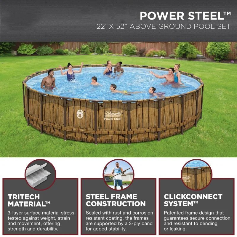 Pool-Power Steel 22' x 52