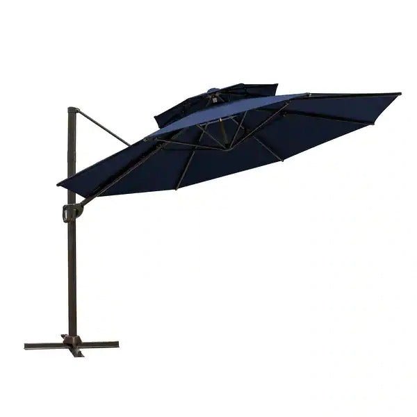 11.5 Ft Outdoor Round Cantilever Umbrella, Base Not Included