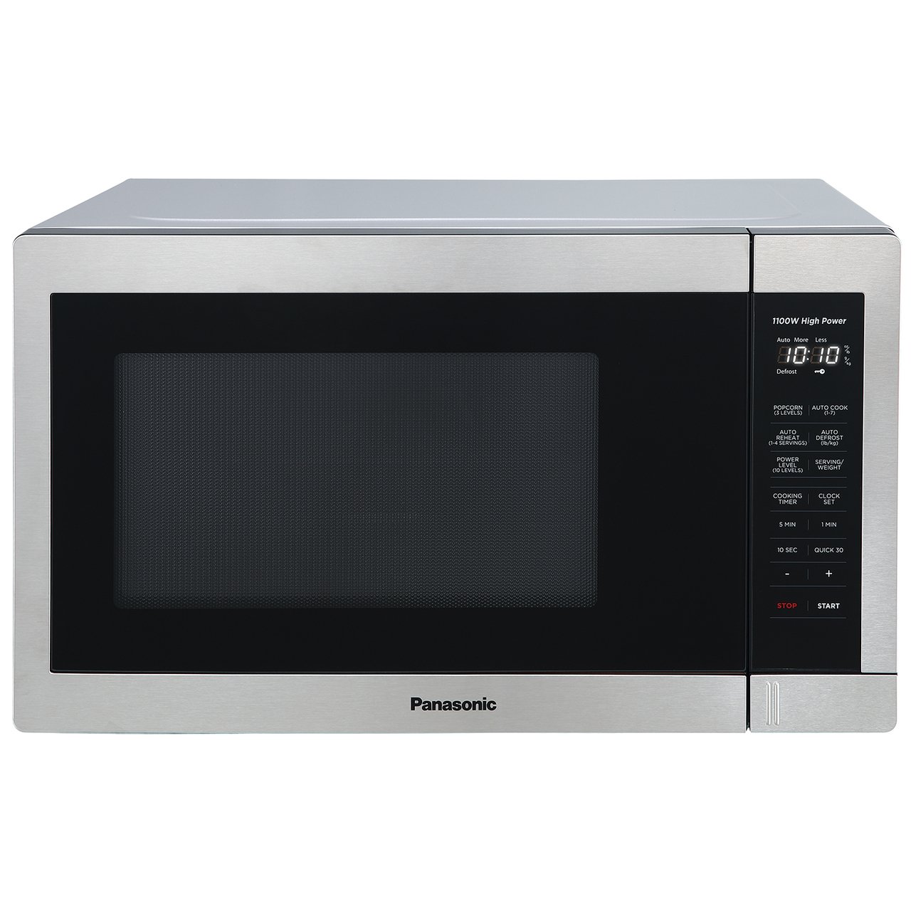 Panasonic 1.3 Cu. Ft Countertop Microwave Oven, 1100W Power, Easy Clean Interior, Stainless Steel Front – NN-SB658S
