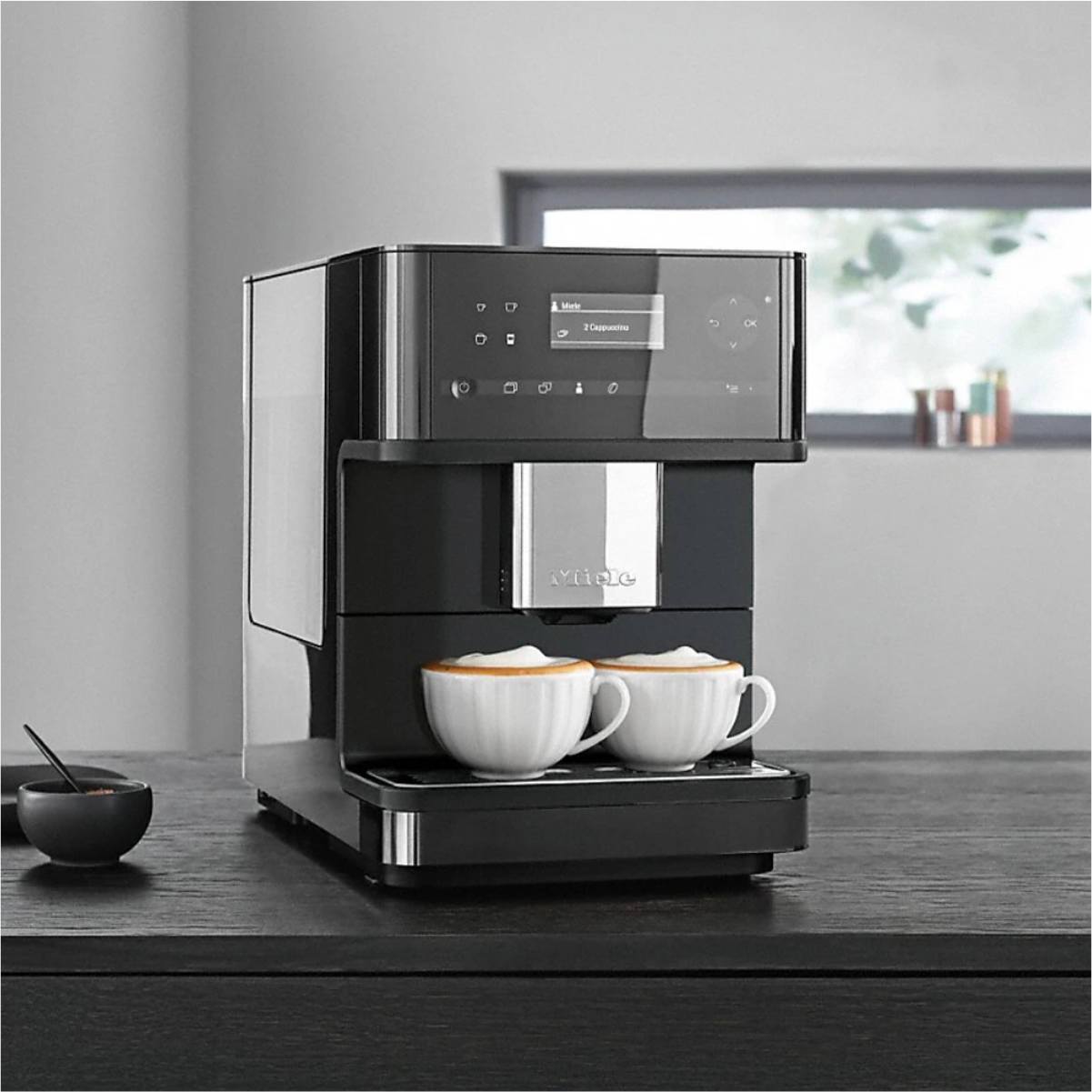 Miele CM6150 Super Automatic Countertop Coffee & Espresso Machine (Obsidian Black)