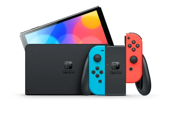 Nintendo Switch OLED model Neon Blue/Neon Red set