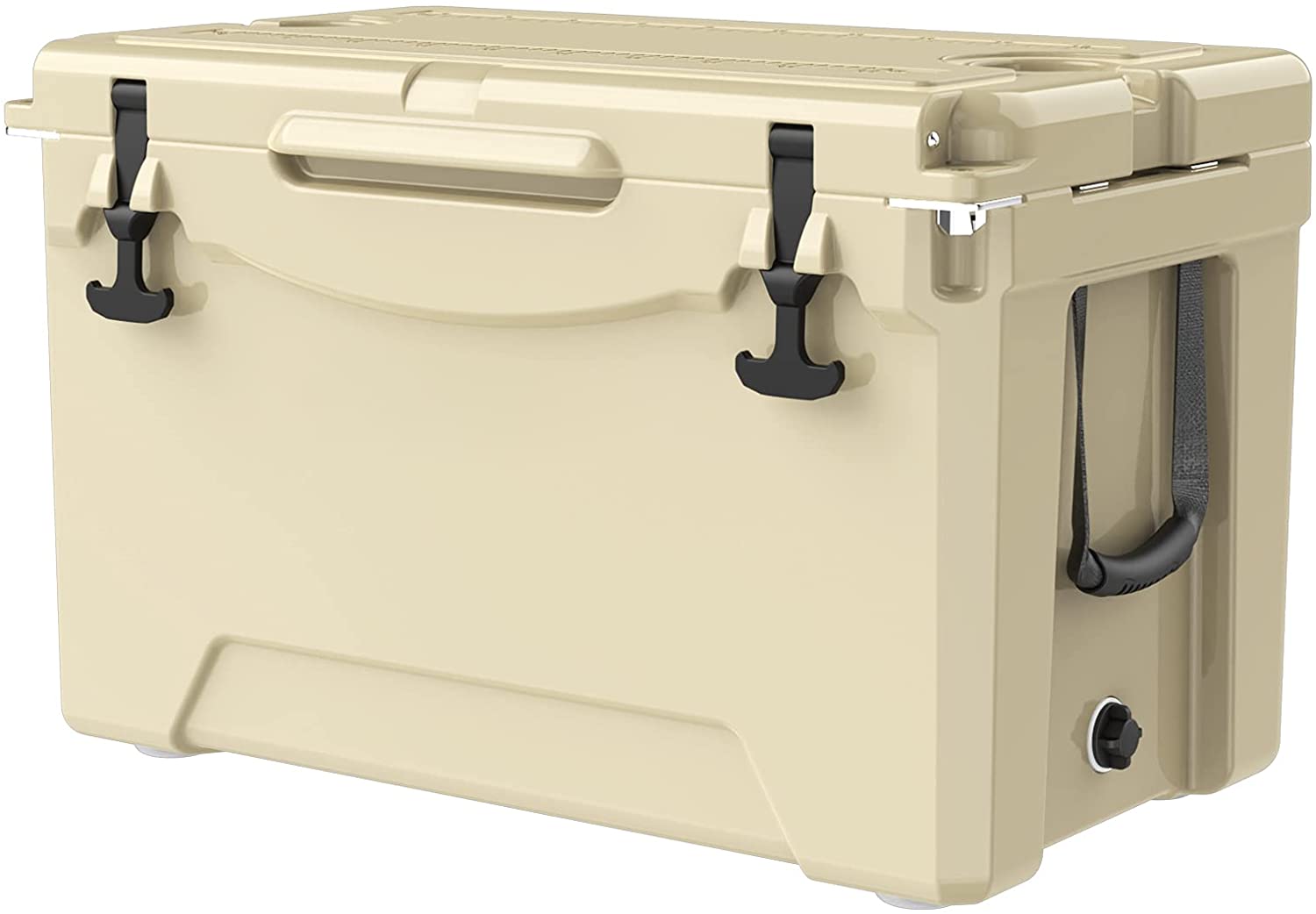 VINGLI Camping Cooler with Wheels and Handle,Portable Wheeled Hard Cooler
