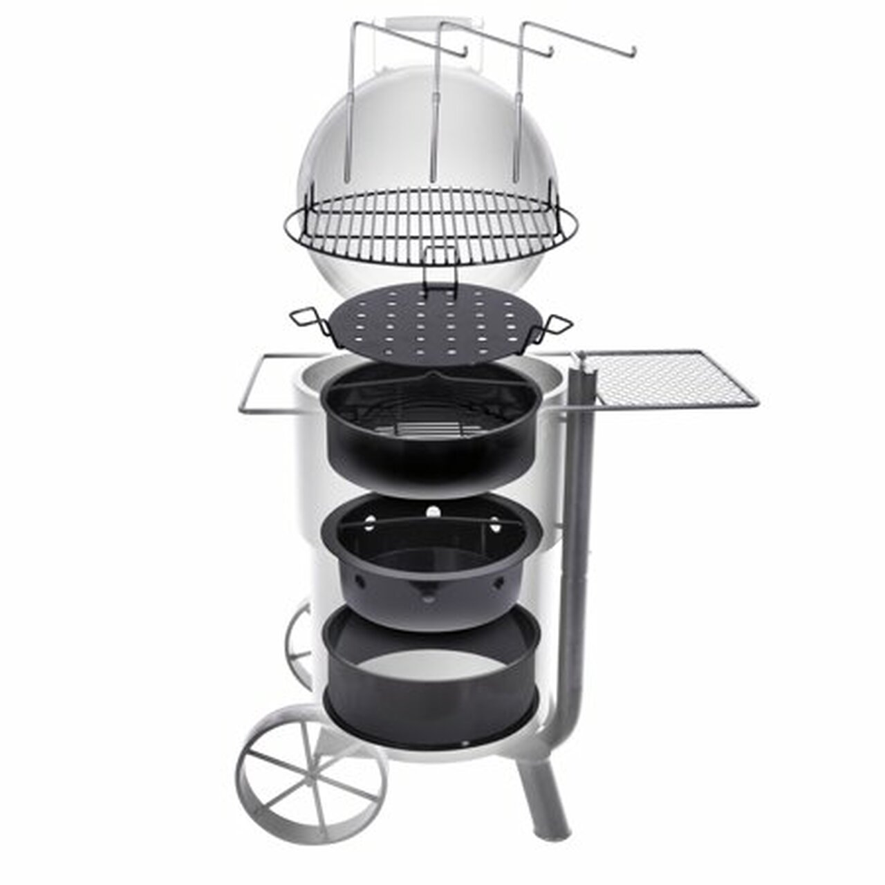Oklahoma Joe's Bronco Charcoal Barrel Drum Smoker- Black