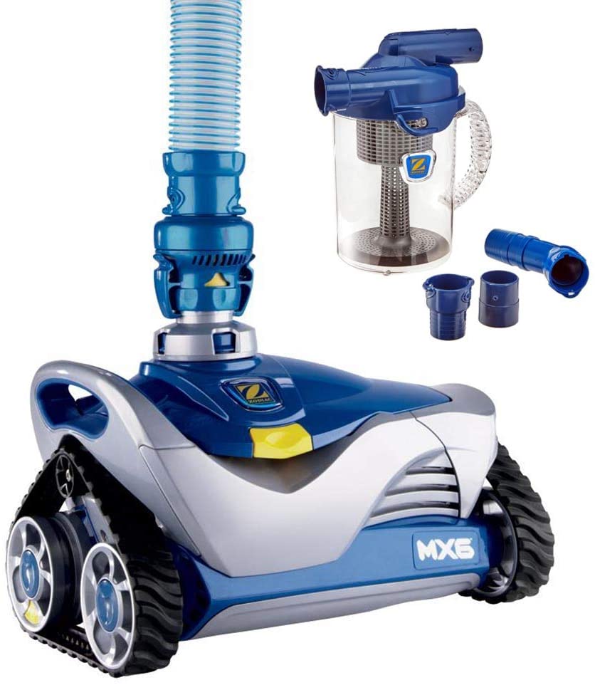 Mx6 Automatic Suction Side Pool Cleaner Vacuum with Zodiac Cyclonic Leaf Canister