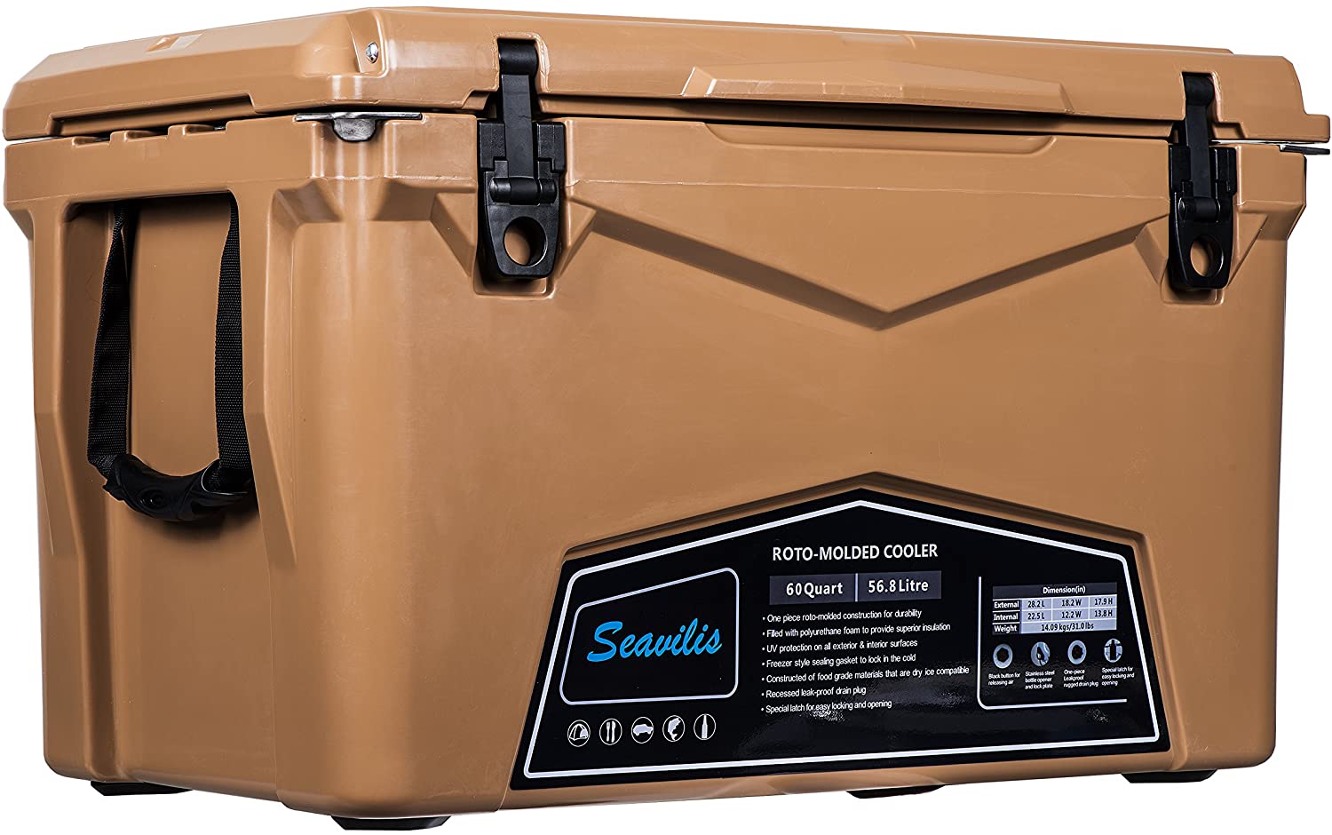 Seavilis Heavy Duty Camping Cooler 60qt