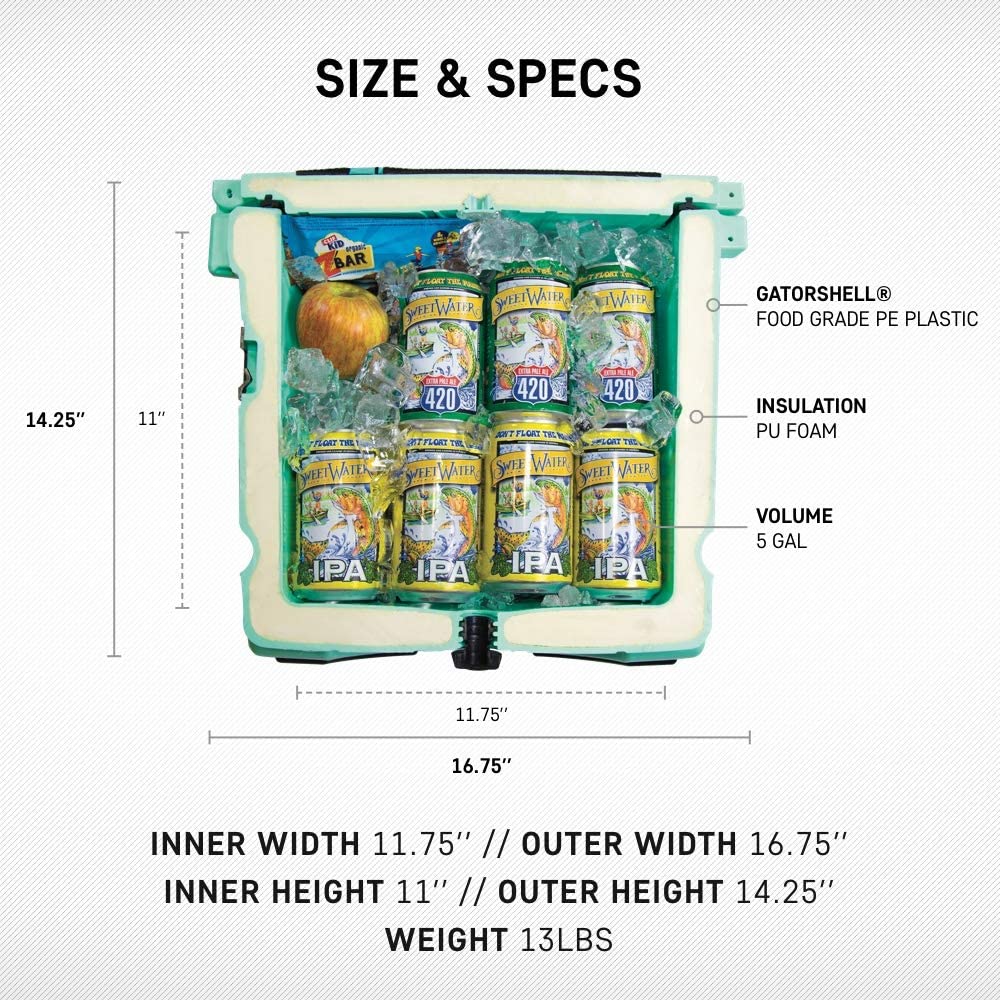 KULA Cooler 5 | Lightweight Cooler, 5 Gallon, White