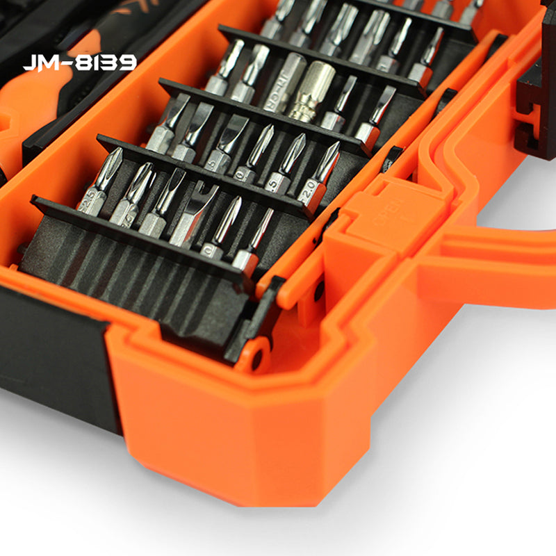 JAKEMY JM-8139 Multi-functional CR-V Driver Household Hand Tool Screwdriver Tool Box Set for Electronic DIY Repair